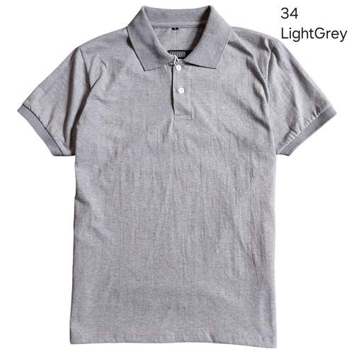Cotton Polo T Shirt (Light Grey)