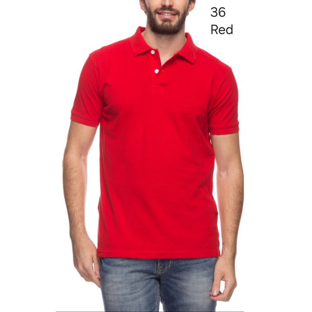 Cotton Polo T Shirt (Red)